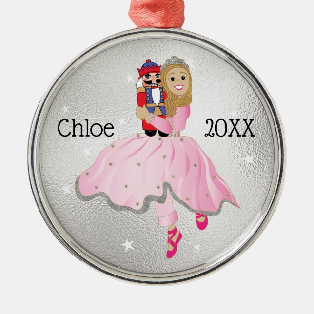 Weihnachts-Nutcracker-Ballett-Ornament Ornament Aus Metall (Vorne)