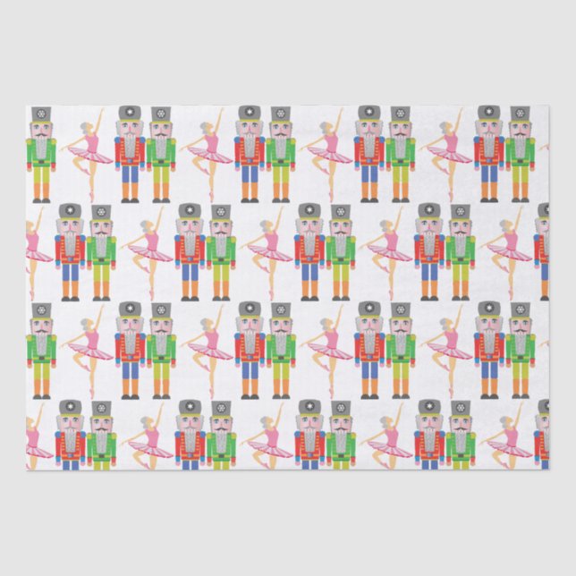 Weihnachts-Nutcracker-Ballett-Tänzer Seidenpapier (Vorderseite)