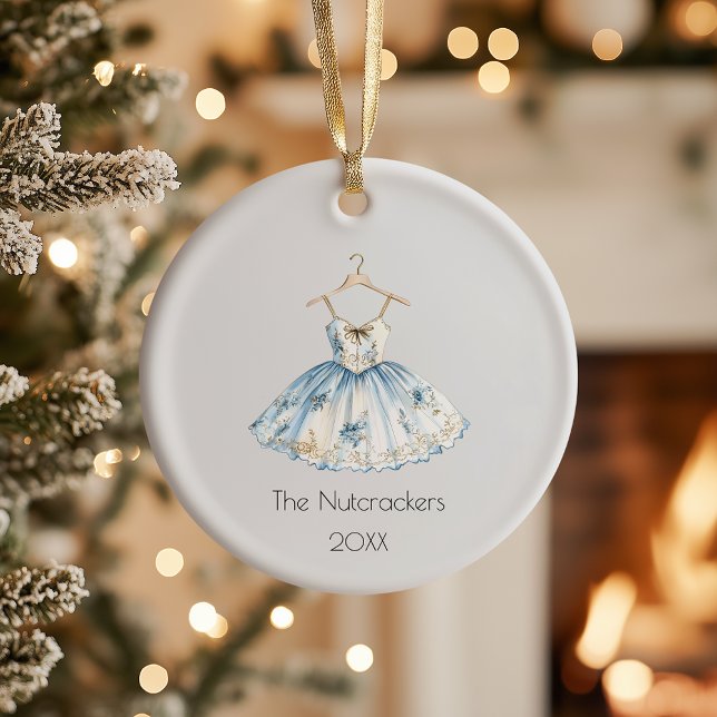 Weihnachts-Nutcracker Ballettkleid Foto Keramik Ornament (Von Creator hochgeladen)