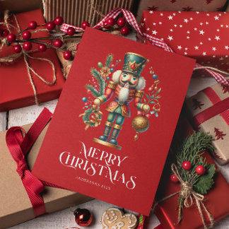 Weihnachts-Nutcracker Custom-Foto Karte