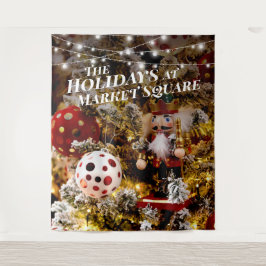 Weihnachts-Nutcracker-Foto Hintergrund Wandteppich