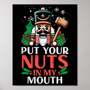 Weihnachts-Nutcracker Nüsse zu meinem Mund Xmas-Sp Poster