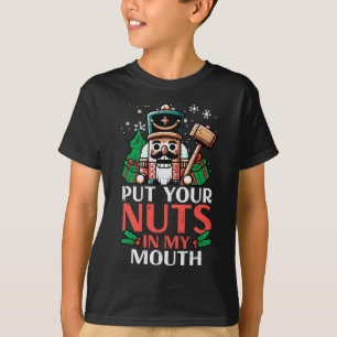 Weihnachts-Nutcracker Nüsse zu meinem Mund Xmas-Sp T-Shirt