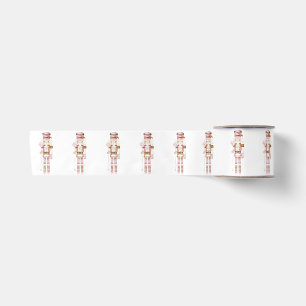 Weihnachts-Nutcracker-Rosa-Winterwunderland Satinband