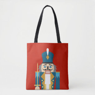 Weihnachts-Nutcracker Roter Hintergrund Kissen Fal Tasche
