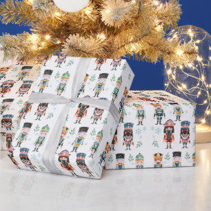 Weihnachts-Nutcracker-Spielzeugsoldaten Geschenkpapier