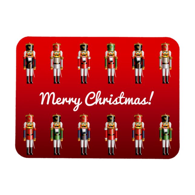 Weihnachts-Nutcracker-Spielzeugsoldaten Magnet (Horizontal)