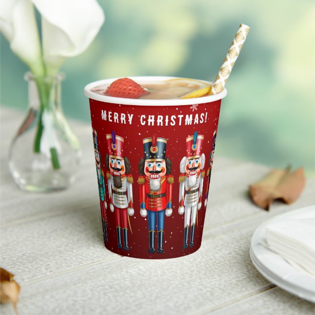 Weihnachts-Nutcracker Spielzeugsoldiers Papier Cup Pappbecher (In Situ)