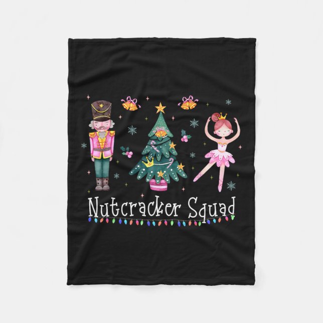 Weihnachts-Nutcracker Squad Ballett-Tanz Frauen Ki Fleecedecke (Vorderseite)