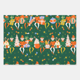 Weihnachts-Nutcracker-Sterne Geschenkpapier Set