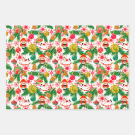 Weihnachts-Nutcracker Toy Soldiers Rocking Pferd Geschenkpapier Set