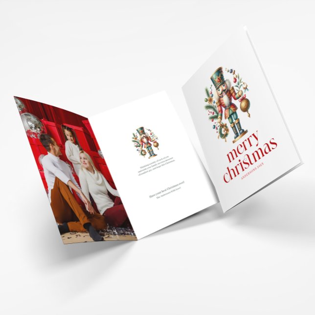 Weihnachts-Nutcracker Twp Custom-Foto Karte (Von Creator hochgeladen)