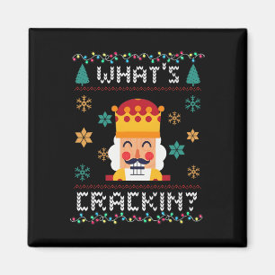 Weihnachts Nutcracker Whats Crackin Funny Xmas Men Magnet