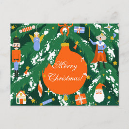 Weihnachts-Nutcracker-Zeichen Postkarte