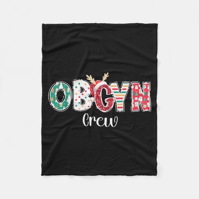 Weihnachts-Obgyn-Team Geburtshilfe Ob Gyn Gruppe T Fleecedecke (Vorderseite)
