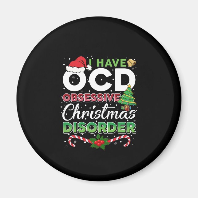 Weihnachts-OCD Obsessiver Weihnachtsstörung Funny Magnet (Vorne)