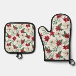 Weihnachts-Ofen-Mitt mit Matching Pot Holde Ofenhandschuh & Topflappen-Set
