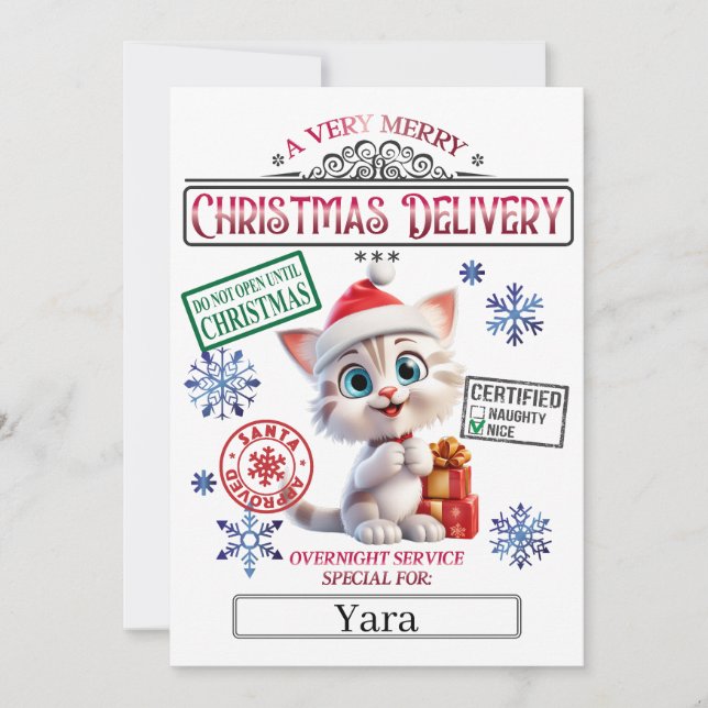 Weihnachts-Offiziell-Nizza-Liste Einladung (Vorderseite)