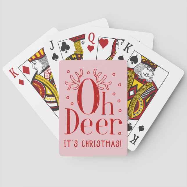 Weihnachts-Oh-Hirsch klassische Spielkarten (Rückseite)