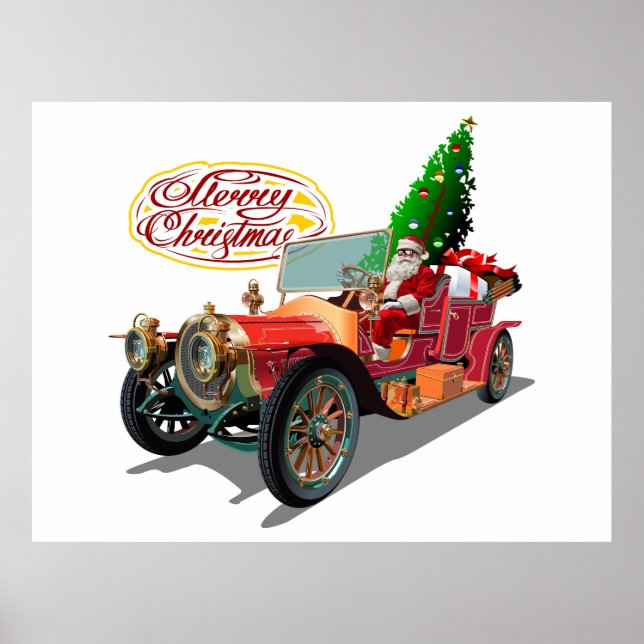 Weihnachts-Oldtimer Poster (Vorne)