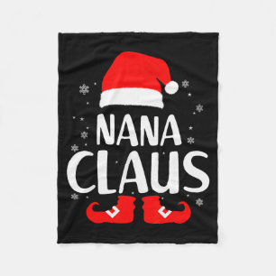 Weihnachts-Oma-Claus-Leopard-Familie passende Pyja Fleecedecke