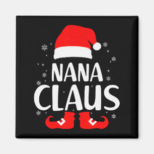 Weihnachts-Oma-Claus-Leopard-Familie-Passende-Pyja Magnet
