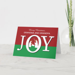 Weihnachts Oma und Opa Custom Relation JOY Karte