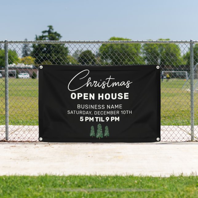 Weihnachts-Open House Elegantes Kleinunternehmen Banner (Insitu)