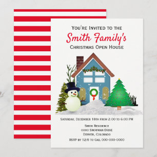 Weihnachts Open House Familienurlaub Einladung