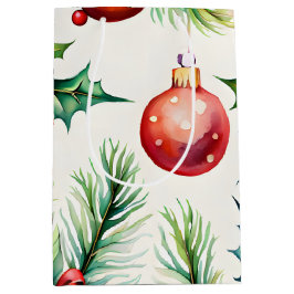 Weihnachts-Ornament-Muster Mittlere Geschenktüte