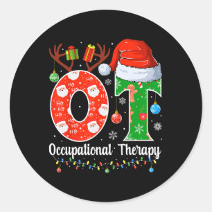 Weihnachts-Ot Ergotherapie Weihnachten Ot Runder Aufkleber