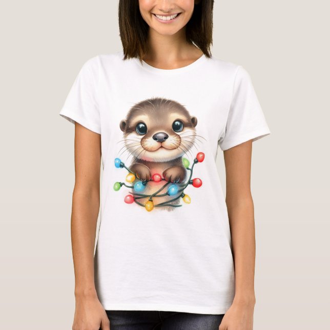 Weihnachts-Otter T-Shirt (Vorderseite)