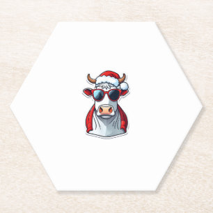 Weihnachts-Outfit Xmas Frohe Weihnachts-Tshirt Kuh Untersetzer