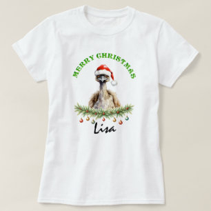 Weihnachts-Oz-Tiere-Emu-passende Frauenbekleidung T-Shirt