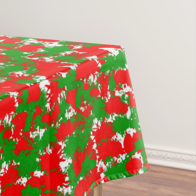 Weihnachts-Paint-Spritzer Tischdecke (Beispiel)