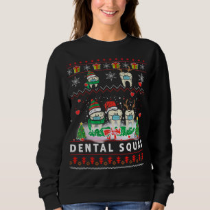 Weihnachts Pajama Dental Squad Teeth Ugly Weihnach Sweatshirt