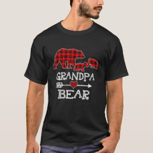 Weihnachts Pajama Matching Family Red Kariert Opa T-Shirt