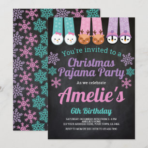 Weihnachts-Pajama-Party Einladung