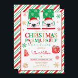 Weihnachts-Pajama-Party Roter Urlaub Pajama Party Einladung<br><div class="desc">Weihnachten Pajama Party Roter Urlaub Pajama Party Einladung</div>