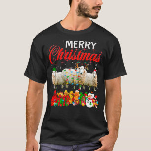 Weihnachts Pajama Sheep Lover Xmas Tremelights Ani T-Shirt
