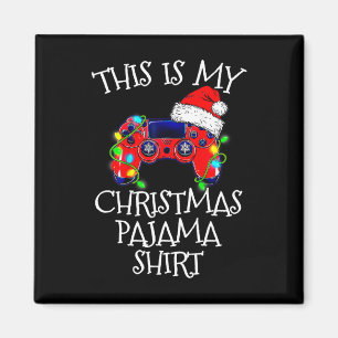 Weihnachts-Pajama-Shirt-Videospielcontroller Santa Magnet
