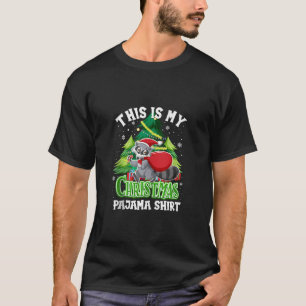 Weihnachts-Pajama-Weihnachtsmann-Strumpf Santa Rac T-Shirt