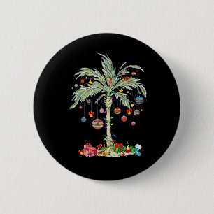 Weihnachts Palm Tree Tropical Xmas Beach Florida H Button