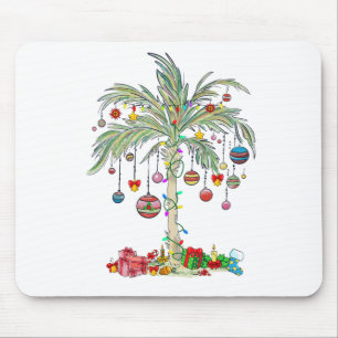 Weihnachts Palm Tree Tropical Xmas Beach Florida H Mousepad