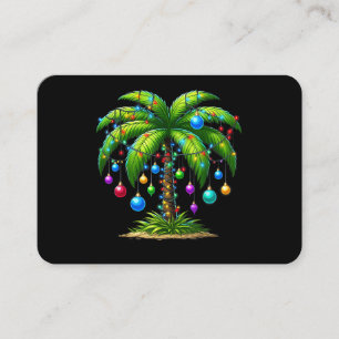 Weihnachts-Palmenbaum Licht Hawaiianisch Tropisch  Visitenkarte