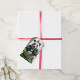 Weihnachts-Panda als Herz Geschenkanhänger