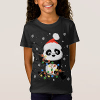 Weihnachts-Panda mit Baumlicht Funny Weihnachten W