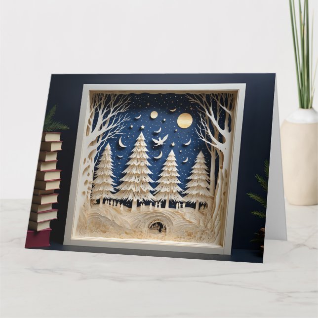 Weihnachts-Papercraft-Karte Karte (Vorderseite)