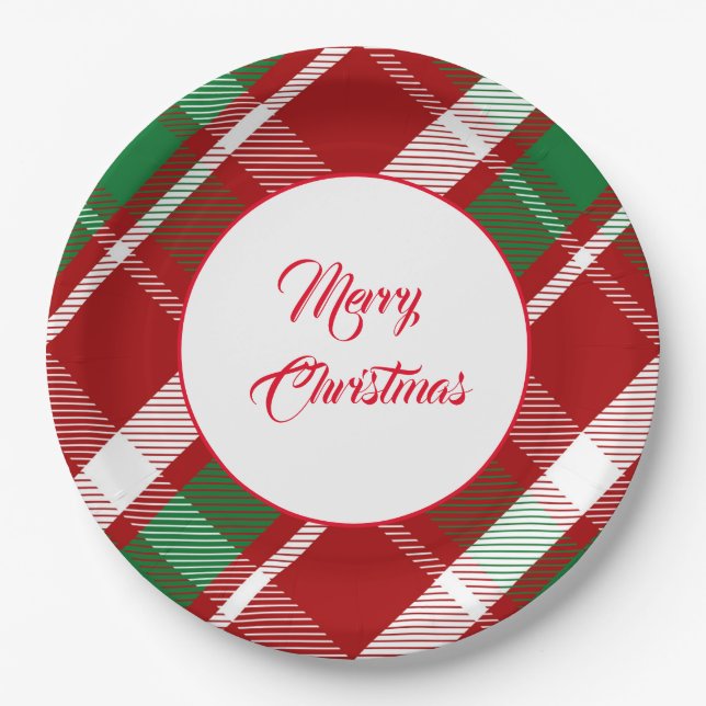 Weihnachts-Papier-Teller Pappteller (Vorderseite)