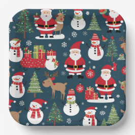 Weihnachts-Papierteller Pappteller